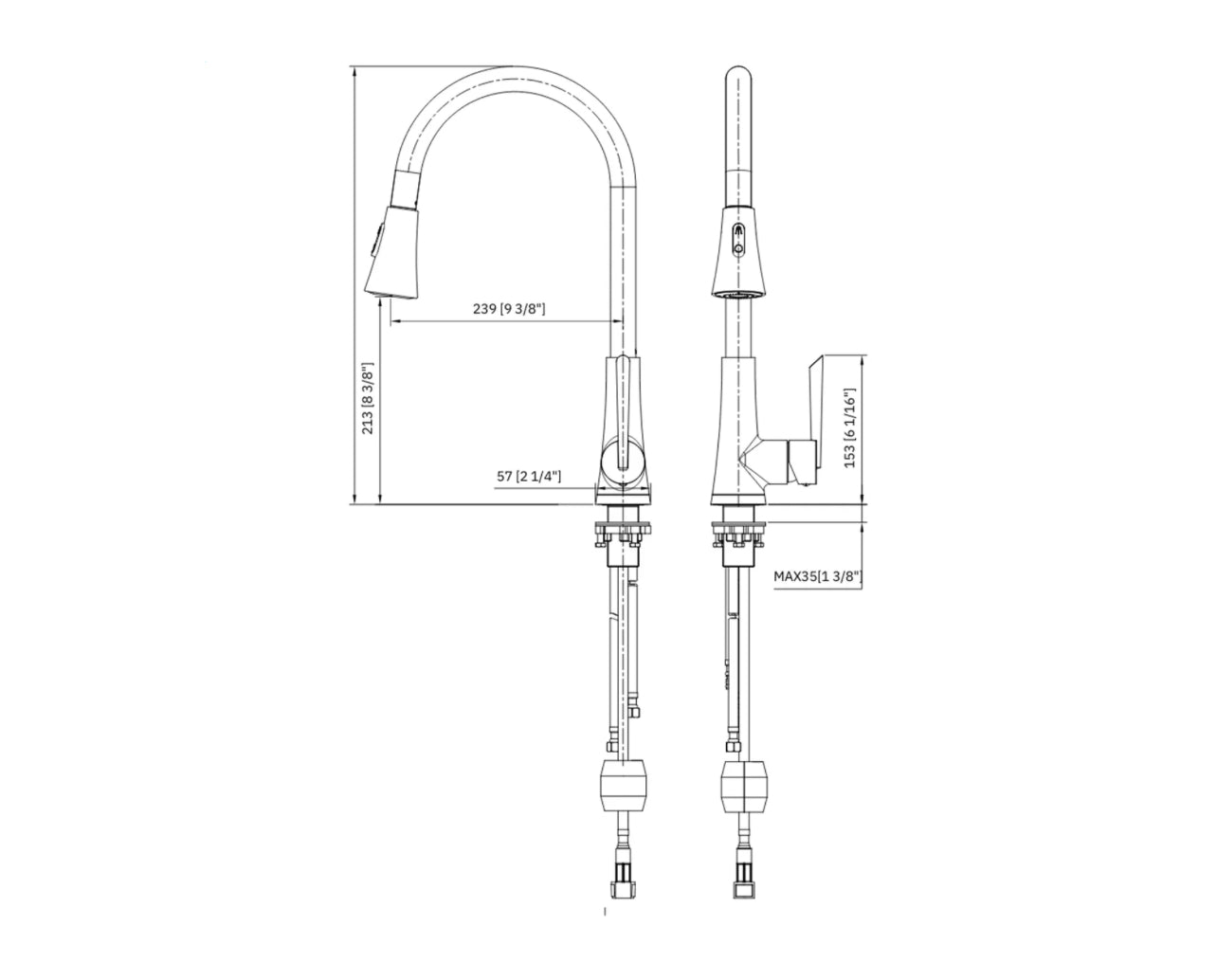 Pull Down Kitchen Faucet