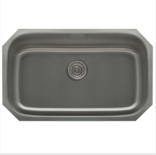 Stainless Steel Single Bowl Undermount Kitchen Sink 32 1/8'' x 18''